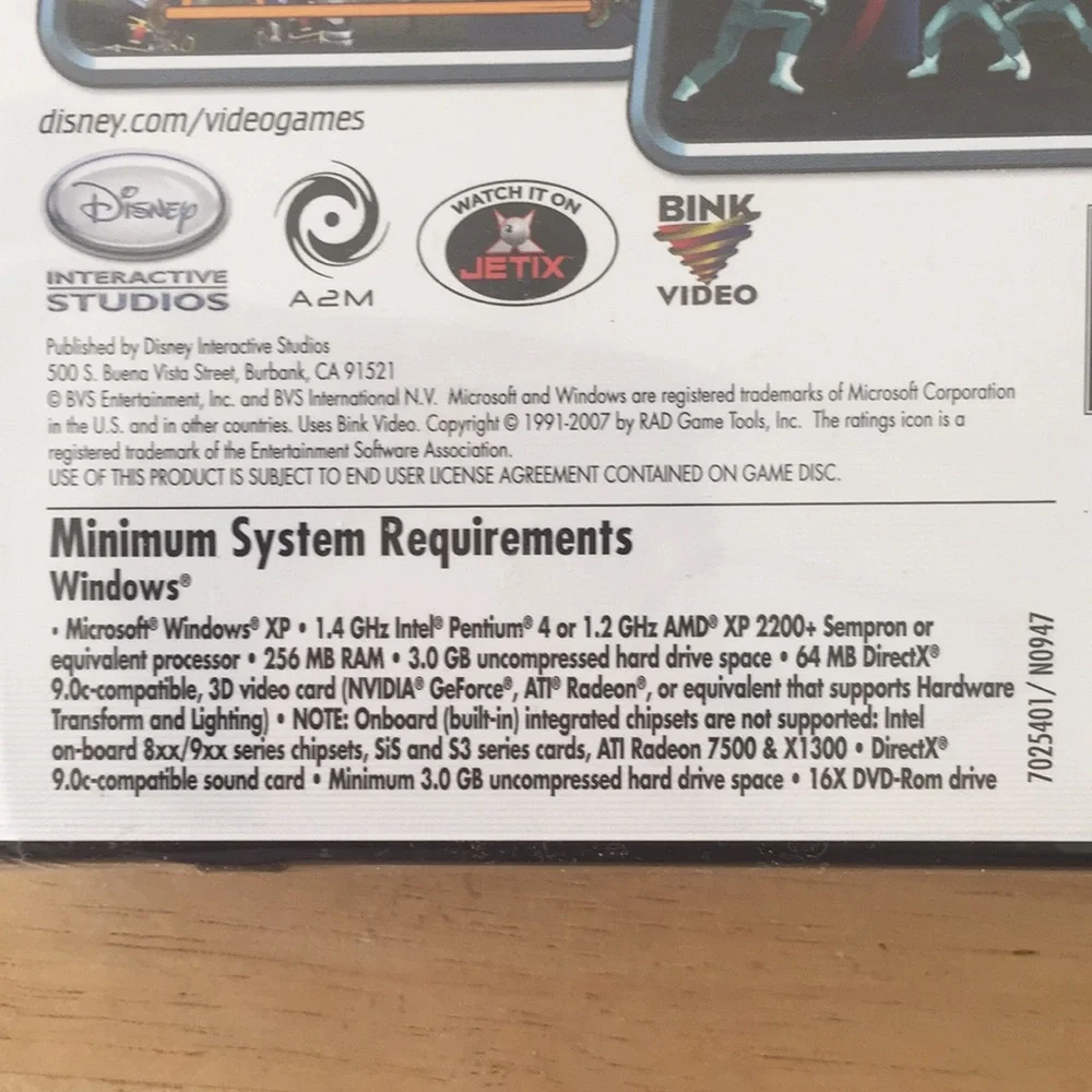 NIB Disney Power Rangers & Princess PC games